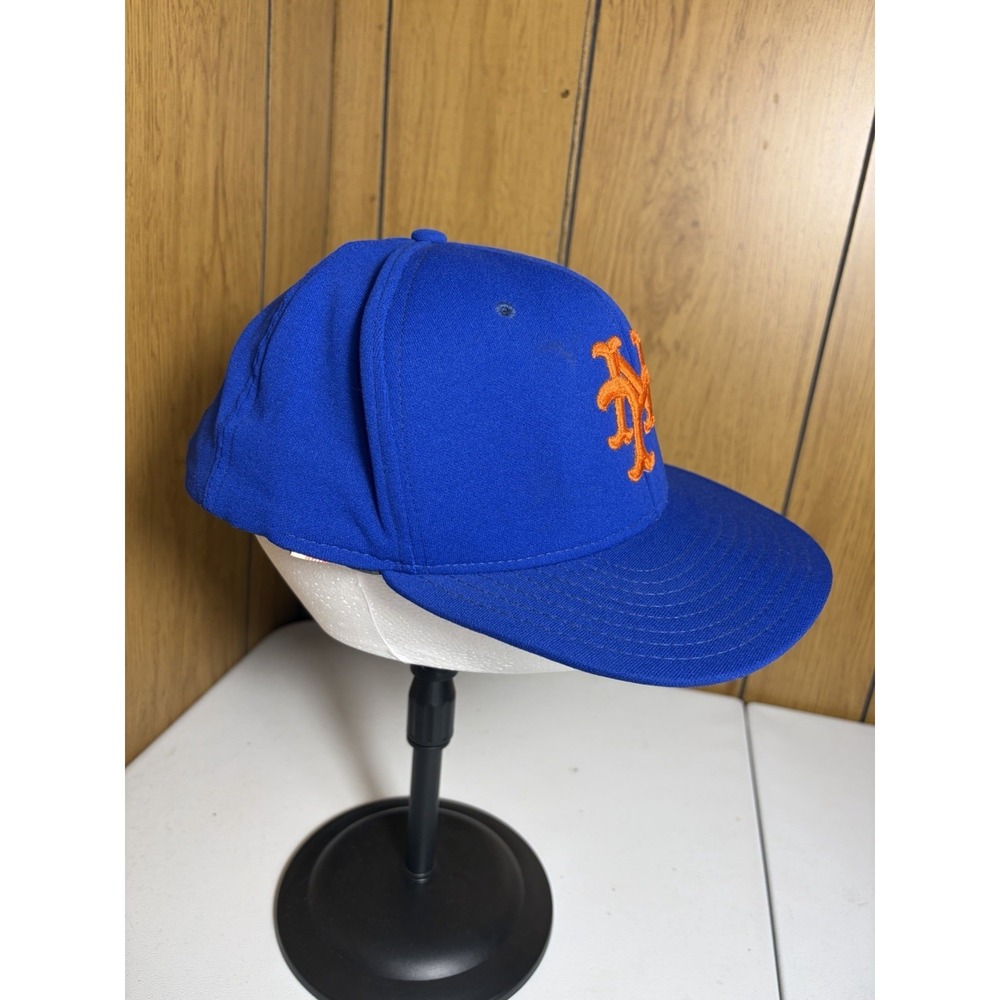 Vintage 80s 90s New York Mets AJD Snapback Made In USA Solid Pannel Blue - Picture 7 of 8